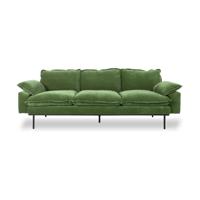 HKliving Retro bank 3-zits Royal Velvet Green - thumbnail