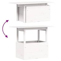 Tuintafel 100x50x75 cm massief grenenhout wit - thumbnail