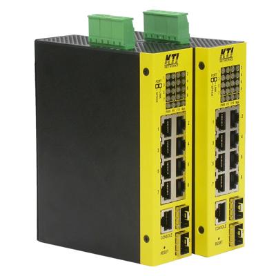 KTI Networks KGS-1060-HP Industriële 10 poorts L2 managed Gigabit Ethernet switch met 2 SFP en 4 PoE PSE poorten