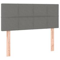 Boxspring met matras stof donkergrijs 90x190 cm - thumbnail