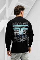 Jorcustom Graffiti Longsleeve T-Shirt Heren Zwart - Maat XL - Kleur: Zwart | Soccerfanshop - thumbnail