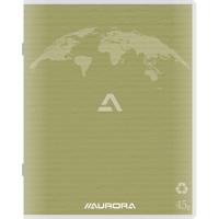 Aurora Writing 45 kladschrift uit gerycleerd papier, 96 bladzijden, gelijnd, mosgroen - thumbnail