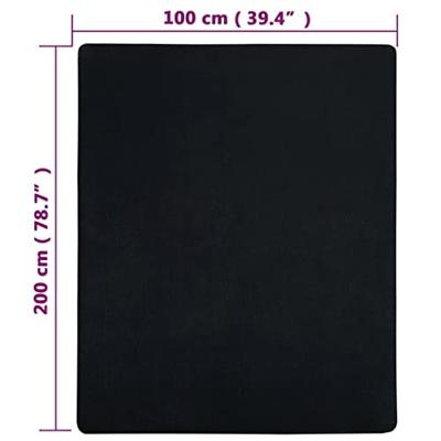 VidaXL Hoeslakens 2 st jersey 100x200 cm katoen zwart VidaXL Hoeslakens 2 st jersey 100x200 cm katoen zwart