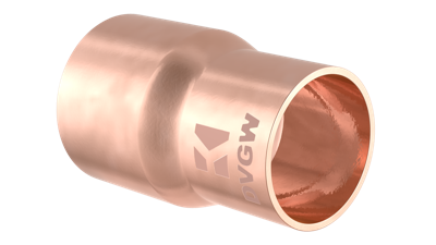 Kirchhoff Koper reduceerdoosje dubbel, blank, 28 mm x 22 mm, 2 sockets, (5240) - 989065017