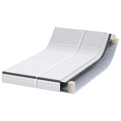 Matrassen 2 pcs Wit, Grijs 60 x 200 cm Gebreide stof