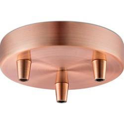 Light depot - plafondkap metaal 3 lichts - koper - Outlet Light depot - plafondkap metaal 3 lichts - koper - Outlet