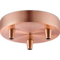 Light depot - plafondkap metaal 3 lichts - koper - Outlet - thumbnail
