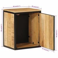 Badkamerkast 40x30x50 cm massief mangohout en ijzer - thumbnail