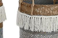Mandenset DKD Home Decor 49 x 49 x 57 cm Bamboe Boho - thumbnail