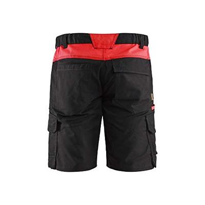 Blåkläder Industrie short met stretch 14461832 | Zwart/Rood | Maat 44 - 7330509758526