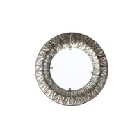 PTMD Lorrix Gold iron mirror with lines pattern round - thumbnail