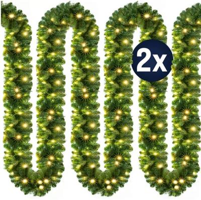Kerstguirlande , slinger, kerstslinger 5mtr 80xLED -in/outdoor - inclusief - versiering Kerstguirlande , slinger, kerstslinger 5mtr 80xLED -in/outdoor - inclusief - versiering