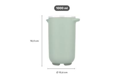 Mepal mixbeker met deksel 1l chalk