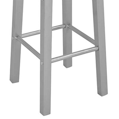 Barkrukken 2 st MDF zilverkleurig