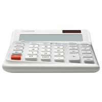 Casio DE-12E-WE Bureaurekenmachine Wit Aantal displayposities: 12 werkt op batterijen, werkt op zonne-energie (b x h x d) 140 x 188 x 35 mm - thumbnail