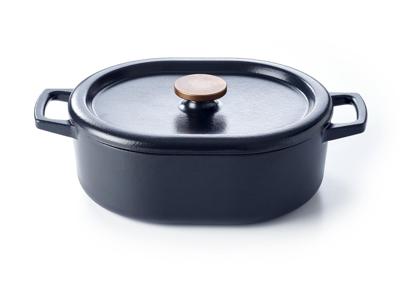 Alva Braadpan - Dutch Oven - Ovaal - Nori - 31 x 21 cm - geëmailleerde anti-aanbaklaag