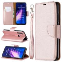 Voor Xiaomi Redmi Note 8 Litchi textuur zuivere kleur horizontale Flip PU lederen draagtas met houder & kaartsleuven & portemonnee & Lanyard (Rose gou - thumbnail