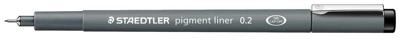Staedtler pigment liner fineliner, ronde punt, schrijfbreedte 0,2 mm, zwart