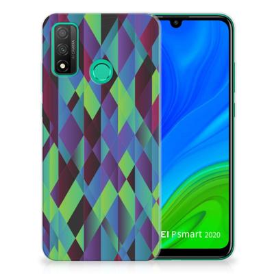 Huawei P Smart 2020 | TPU Hoesje | Abstract Green Blue