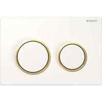 Geberit Omega 20 bedieningspaneel wit/goud/wit voor Geberit Omega inbouwreservoir 12cm - thumbnail