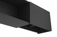 FMD wandkapstok met vak 99,1x27,2x33cm zwart - thumbnail