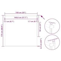 Rolgordijn 150x175 cm stofbreedte 146,6 cm verduisterend geel - thumbnail