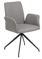 Sohome Eetkamerstoel Ulf, Draaibaar, kleur Lichtgrijs - thumbnail
