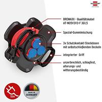 Brennenstuhl rubberen kabelspoel Compact IP44 10m AT-N05V3V3-F 3G1.5 - 1169717100 - thumbnail