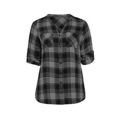 Paprika geruite blouse zwart