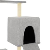 VidaXL Kattenmeubel met sisal krabpalen 130,5 cm lichtgrijs - thumbnail