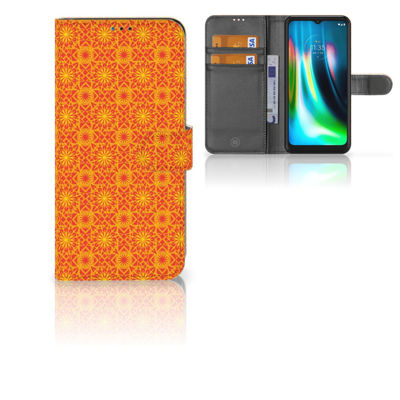 Motorola Moto G9 Play | E7 Plus | Telefoon Hoesje | Batik Oranje