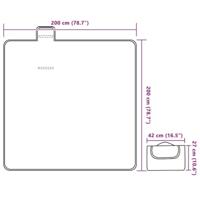 VidaXL Picknickkleed opvouwbaar gestreept 200x200 cm fluweel blauw wit - thumbnail