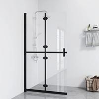 VidaXL Inloopdouchewand inklapbaar 80x190 cm esg-glas transparant - thumbnail