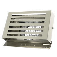 PREMIUM LINE design gevelkap -BETA- Ø125mm - grofmazig gaas - WIT RAL9010 - thumbnail