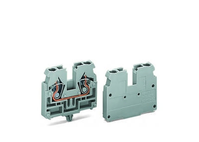 WAGO 869-331 Doorgangsklem Veerklem Grijs 100 stuk(s)