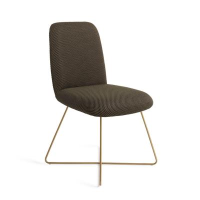 Jesper Home Eetkamerstoel 'Taiwa' Cross Gold, kleur Jungle Jewel