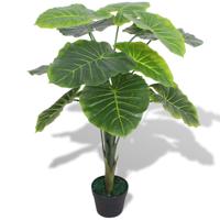 VidaXL Kunstplant taro met pot 85 cm groen - thumbnail