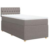 Boxspring met matras stof taupe 80x200 cm - thumbnail