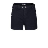 Morgan high waist slim fit short met zijstreep marine - thumbnail