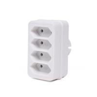 Enzo Vierwegstekker euro wit - 6175910 - thumbnail