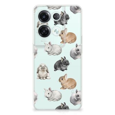 TPU Hoesje voor OPPO Reno8 Pro Konijntjes TPU Hoesje voor OPPO Reno8 Pro Konijntjes