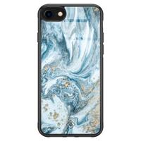iPhone SE 2020 glazen hardcase - Marble sea - thumbnail