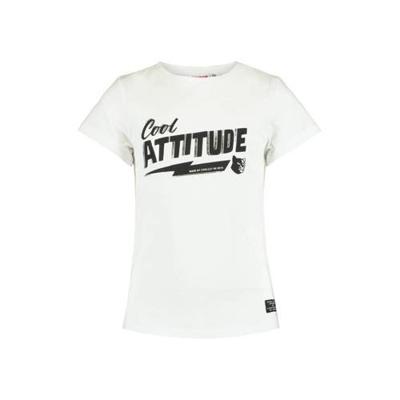 CoolCat Junior T-shirt Elly met tekst wit CoolCat Junior T-shirt Elly met tekst wit