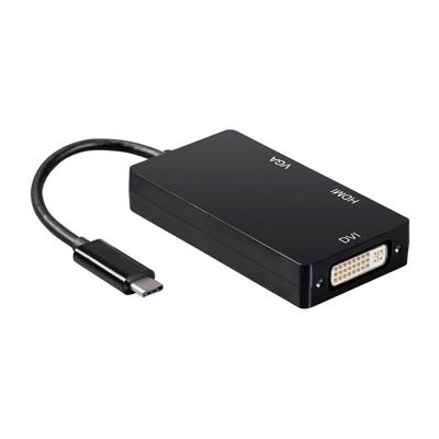 Adapter USB-C naar VGA/HDMI/DVI Aisens A109-0343 HDMI USB VGA USB 3.2 Zwart 15 cm