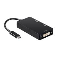 Adapter USB-C naar VGA/HDMI/DVI Aisens A109-0343 HDMI USB VGA USB 3.2 Zwart 15 cm - thumbnail