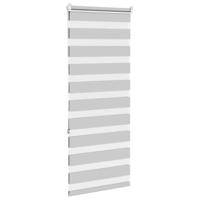 VidaXL Zebra rolgordijn 55x150 cm stofbreedte 50,9 cm lichtgrijs - thumbnail