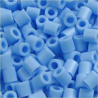 NABBI Strijkkralen, afm 5x5 mm, gatgrootte 2,5 mm, medium, pastel blauw (32224), 1100 stuk/ 1 doos