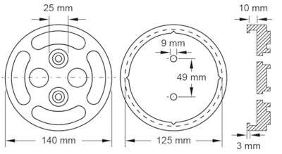KS Tools 160.0471 Rubberen schijf (Ø x h) 140 mm x 30 mm