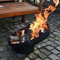 Esschert Design vuurschaal hellend staal zwart ff402 - thumbnail
