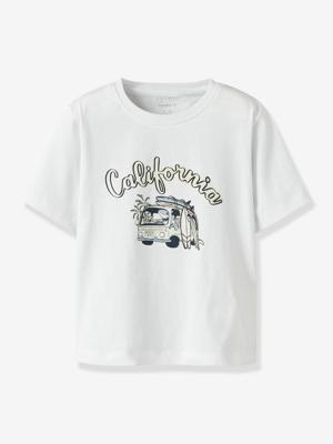 T-shirt voor jongens met magische California NAME IT print. wit